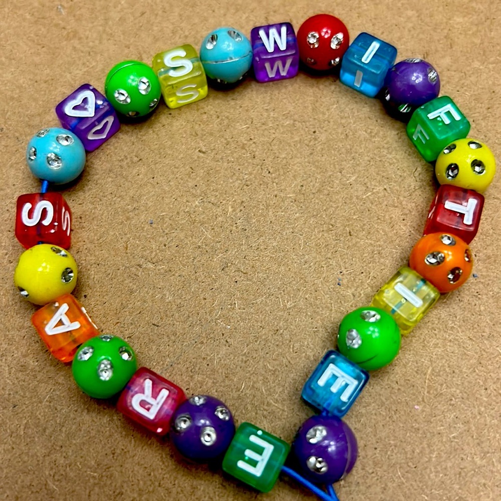 Handmade “Eras Swiftie” Rainbow 🌈 Bracelet for Taylor Swift fans